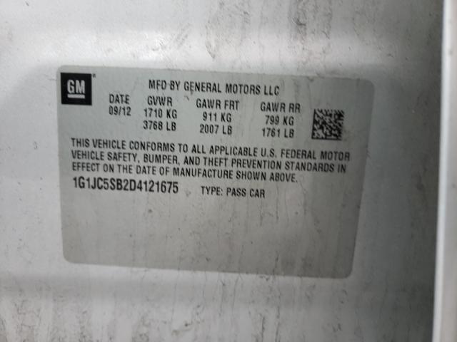 2013 CHEVROLET SONIC 1G1JC5SB2D4121675
