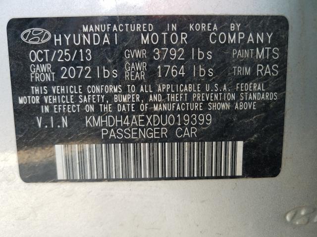 2013 HYUNDAI ELANTRA GL KMHDH4AEXDU019399