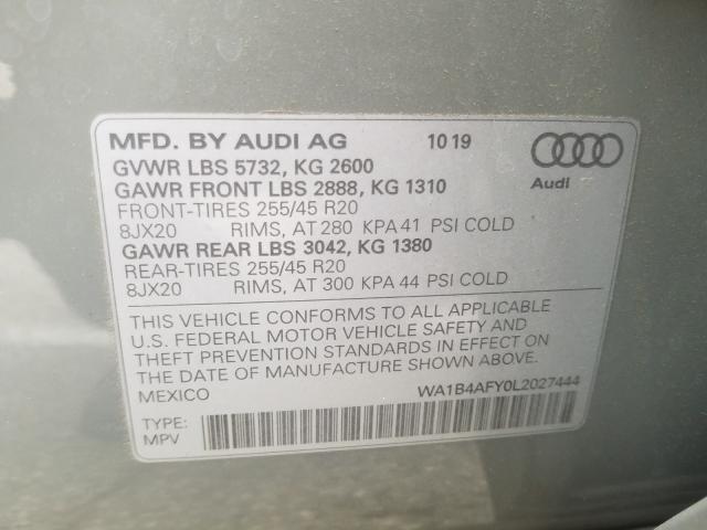 2020 AUDI SQ5 PREMIU WA1B4AFY0L2027444