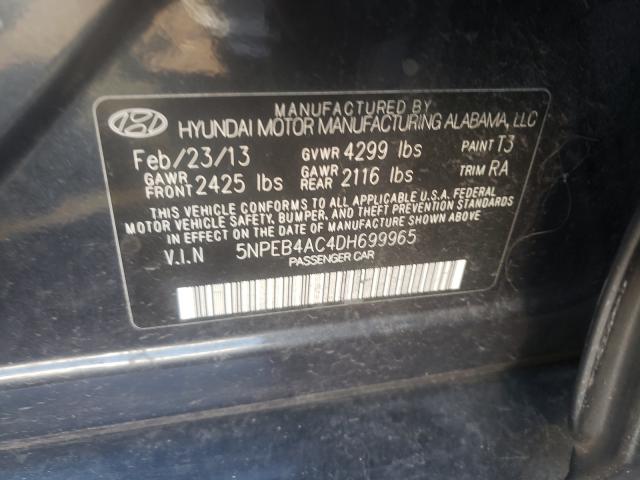 2013 HYUNDAI SONATA 5NPEB4AC4DH699965
