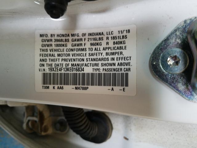 2019 HONDA INSIGHT LX 19XZE4F13KE016834