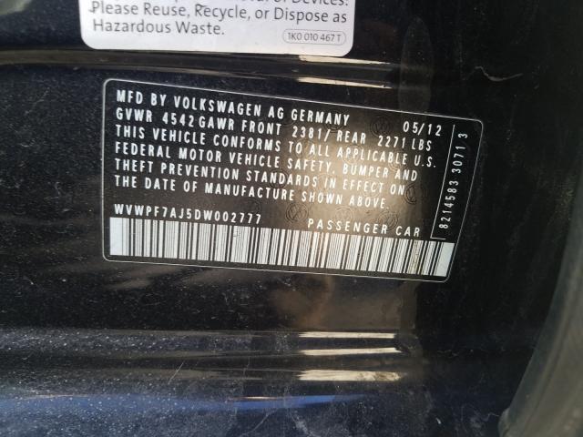 2013 VOLKSWAGEN GOLF R WVWPF7AJ5DW002777