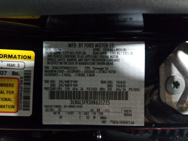 2017 LINCOLN MKZ RESERV 3LN6L5F93HR635225