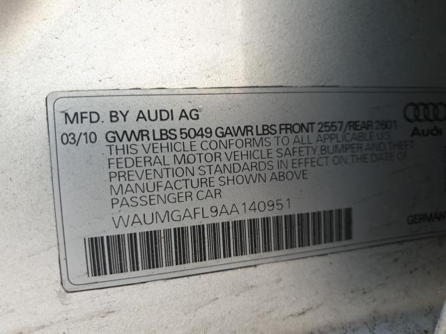 2010 AUDI S4 PRESTIG WAUMGAFL9AA140951