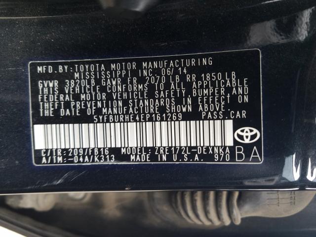 2014 TOYOTA COROLLA L - 5YFBURHE4EP161269