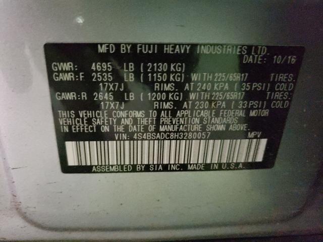 2017 SUBARU OUTBACK 4S4B5ADC8H3280057