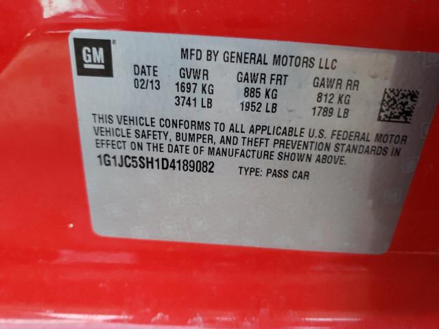 2013 CHEVROLET SONIC LT 1G1JC5SH1D4189082