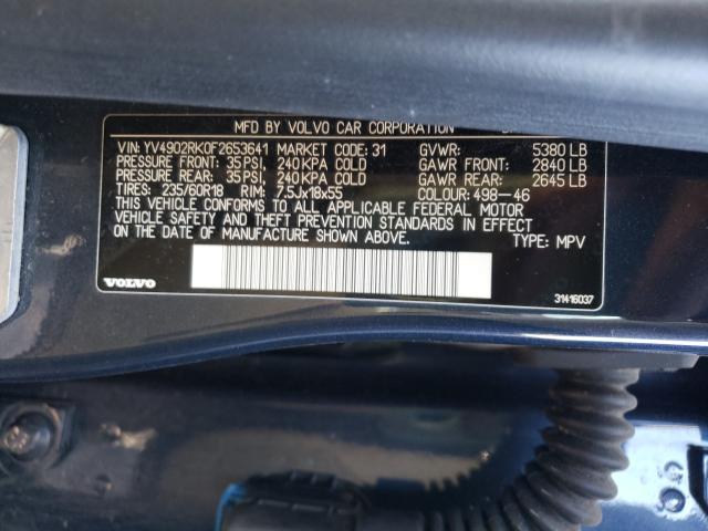 2015 VOLVO XC60 T6 PR YV4902RK0F2653641