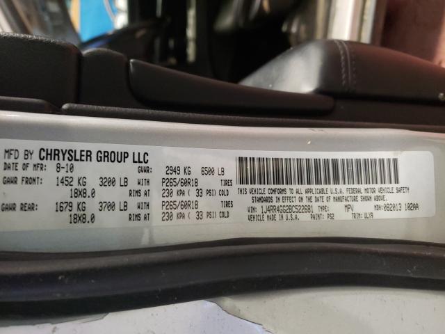 2011 JEEP GRAND CHER 1J4RR4GG2BC522681