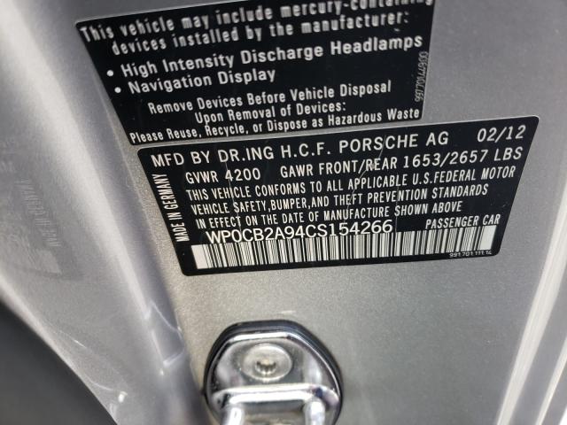 2012 PORSCHE 911 CARRER WP0CB2A94CS154266