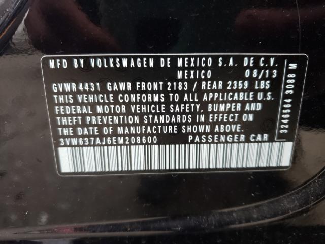 2014 VOLKSWAGEN JETTA HYBR 3VW637AJ6EM208600