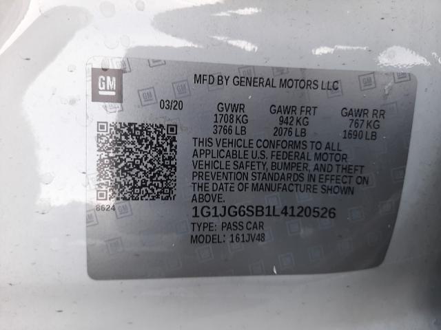 2020 CHEVROLET SONIC 1G1JG6SB1L4120526