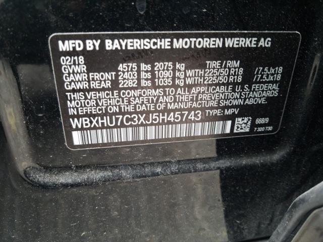 2018 BMW X1 SDRIVE2 WBXHU7C3XJ5H45743
