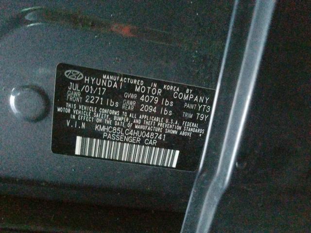 2017 HYUNDAI IONIQ LIMI KMHC85LC4HU048741