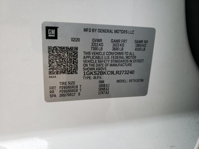 2020 GMC YUKON SLT 1GKS2BKC9LR273240