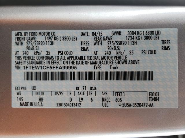 2015 FORD F150 SUPER - 1FTEW1CF5FFA99995