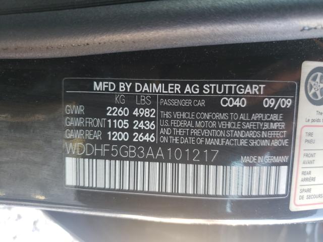 2010 MERCEDES-BENZ E 350 WDDHF5GB3AA101217