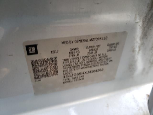 2018 CHEVROLET SONIC 1G1JG6SHXJ4104262