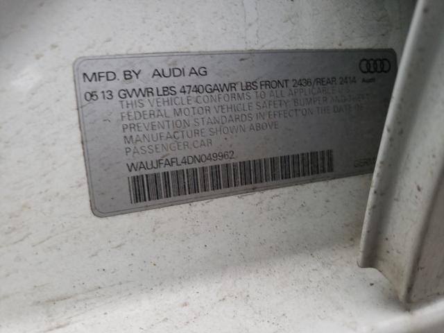2013 AUDI A4 PRESTIG WAUJFAFL4DN049962