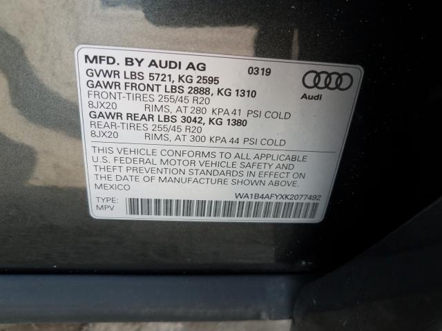 2019 AUDI SQ5 PREMIU WA1B4AFYXK2077492