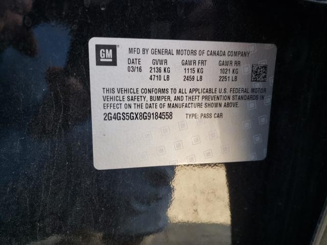2016 BUICK REGAL PREM 2G4GS5GX8G9184558