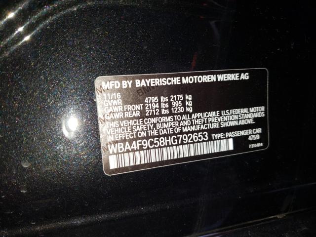 2017 BMW 430XI GRAN WBA4F9C58HG792653