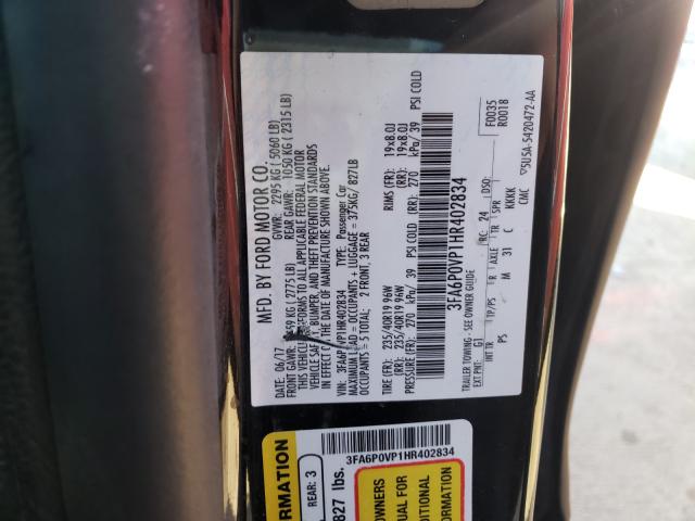 2017 FORD FUSION SPO 3FA6P0VP1HR402834