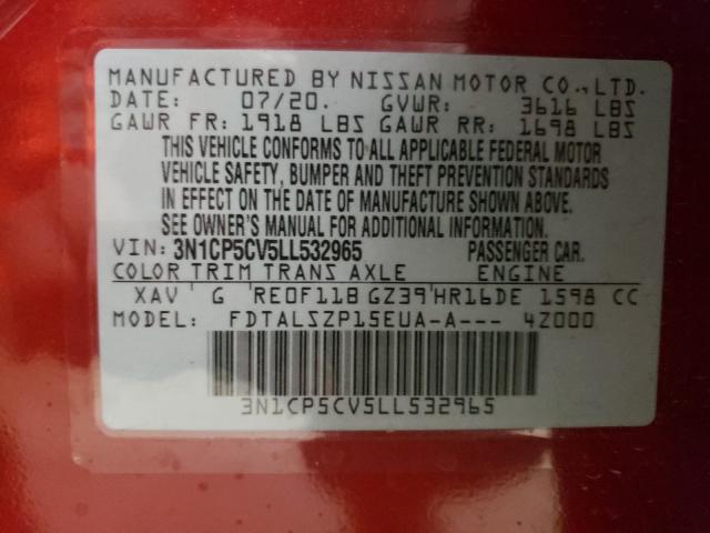 2020 NISSAN KICKS SV 3N1CP5CV5LL532965