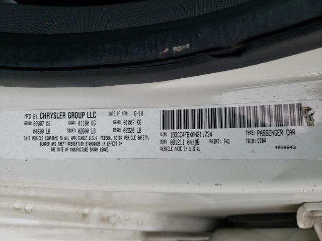2010 DODGE AVENGER SX 1B3CC4FBXAN211734