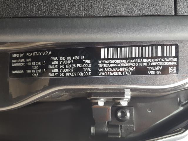 2019 JEEP RENEGADE S ZACNJBAB4KPK28026
