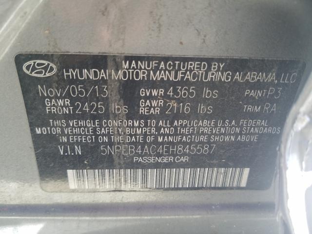 2014 HYUNDAI SONATA 5NPEB4AC4EH845587
