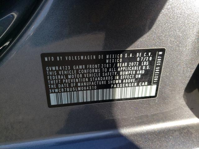 2020 VOLKSWAGEN JETTA S - 3VWCB7BU5LM064310