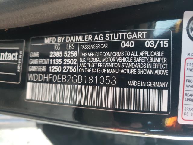 2016 MERCEDES-BENZ E 250 BLUE WDDHF0EB2GB181053