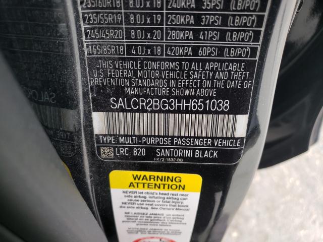 2017 LAND ROVER DISCOVERY SALCR2BG3HH651038