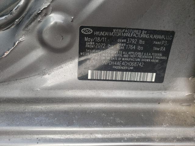 2012 HYUNDAI ELANTRA GL 5NPDH4AE4CH068742