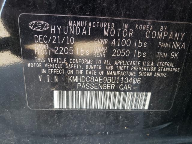 2011 HYUNDAI ELANTRA TO KMHDC8AE9BU113406