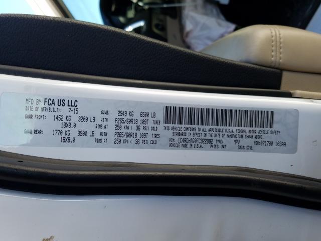 2015 DODGE DURANGO SX 1C4RDHAG0FC922992