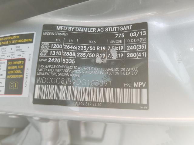 2013 MERCEDES-BENZ GLK 350 4M WDCGG8JB9DG108391