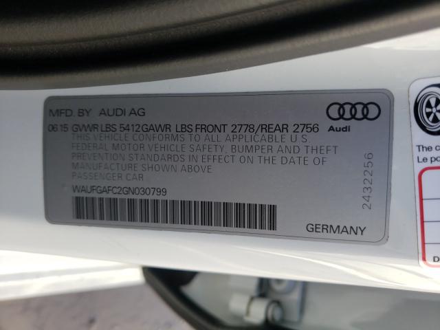 2016 AUDI A6 PREMIUM WAUFGAFC2GN030799