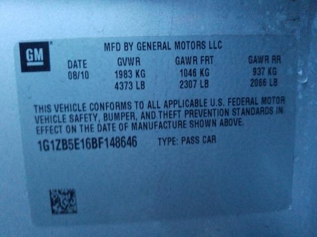 2011 CHEVROLET MALIBU LS - 1G1ZB5E16BF148646