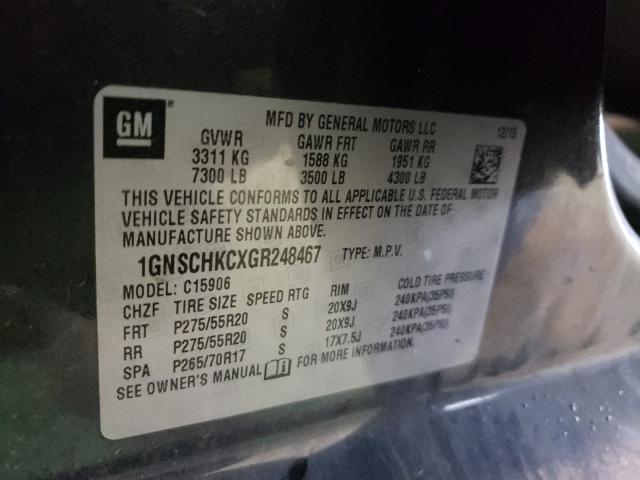 2016 CHEVROLET SUBURBAN C 1GNSCHKCXGR248467