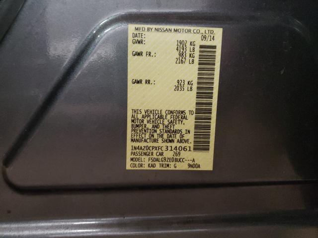 2015 NISSAN LEAF S 1N4AZ0CPXFC314061