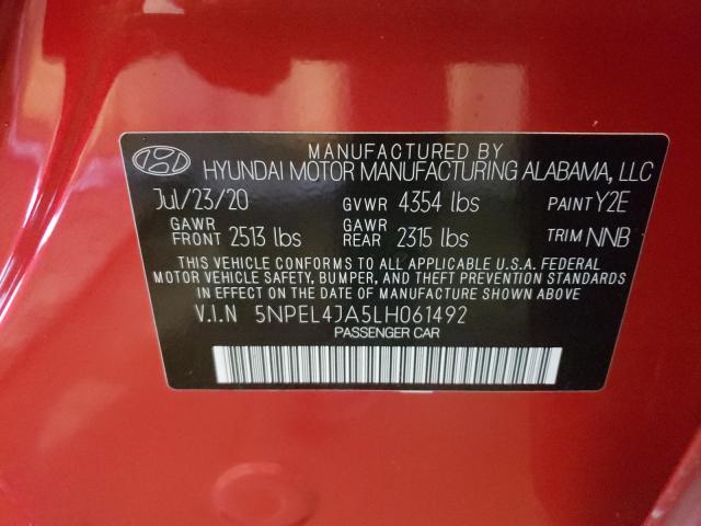 2020 HYUNDAI SONATA SEL 5NPEL4JA5LH061492