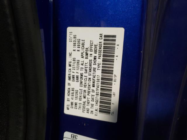 2015 HONDA ACCORD LX- 1HGCT1B37FA015617