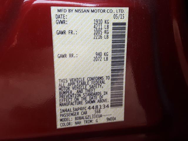 2015 NISSAN ALTIMA 2.5 - 1N4AL3AP4FC448134