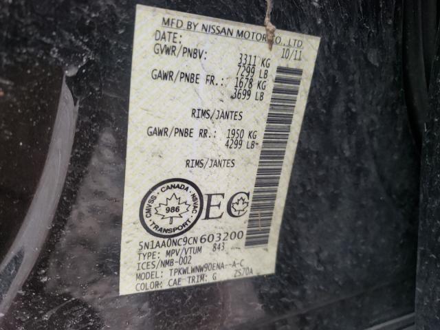 2012 NISSAN ARMADA SV 5N1AA0NC9CN603200