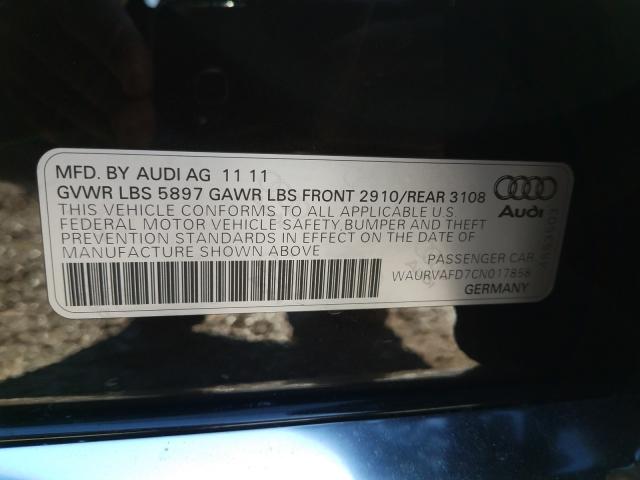 2012 AUDI A8 L QUATT WAURVAFD7CN017858