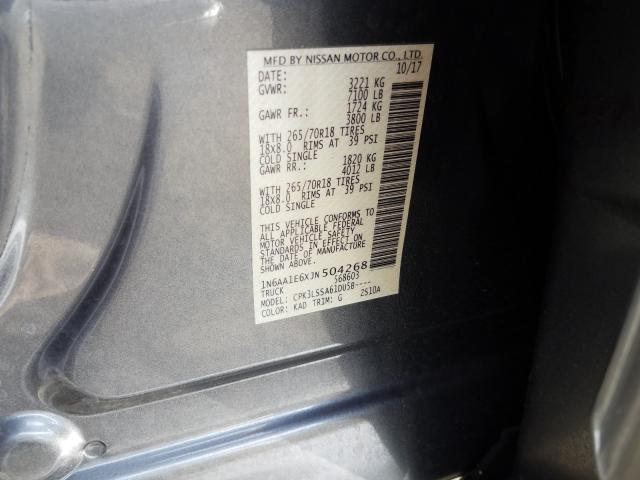 2018 NISSAN TITAN SV 1N6AA1E6XJN504268