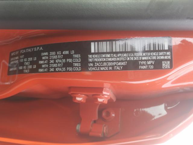 2017 JEEP RENEGADE T ZACCJBCB6HPG46457