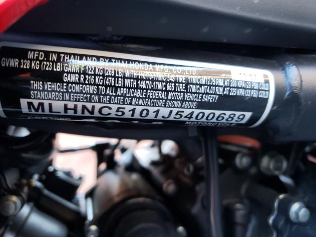2018 HONDA CBR MLHNC5101J5400689